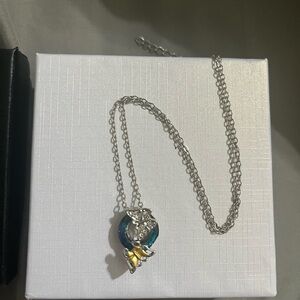 Blue and Silver Ocean Charm Necklace